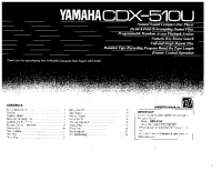 Yamaha CDX-510-U - Owners Manual